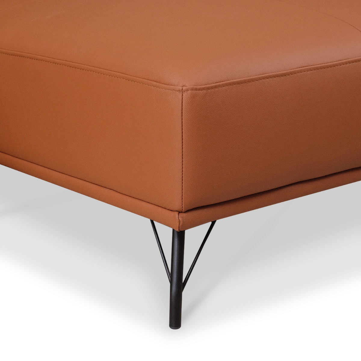 Maila Leather Left Sectional Sofa With Adjustable Back