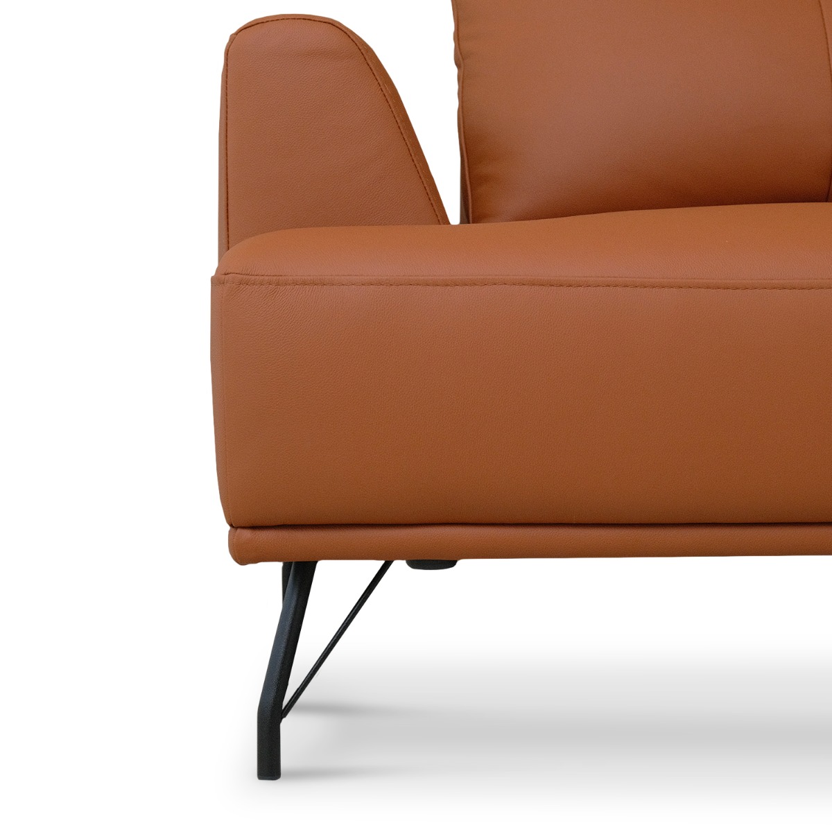 Maila Leather Left Sectional Sofa With Adjustable Back