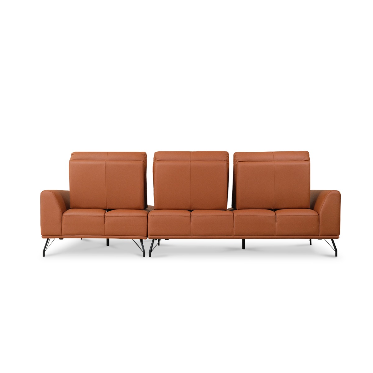 Maila Leather Left Sectional Sofa With Adjustable Back