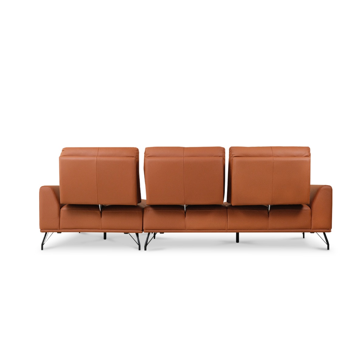 Maila Leather Right Sectional Sofa With Adjustable Back
