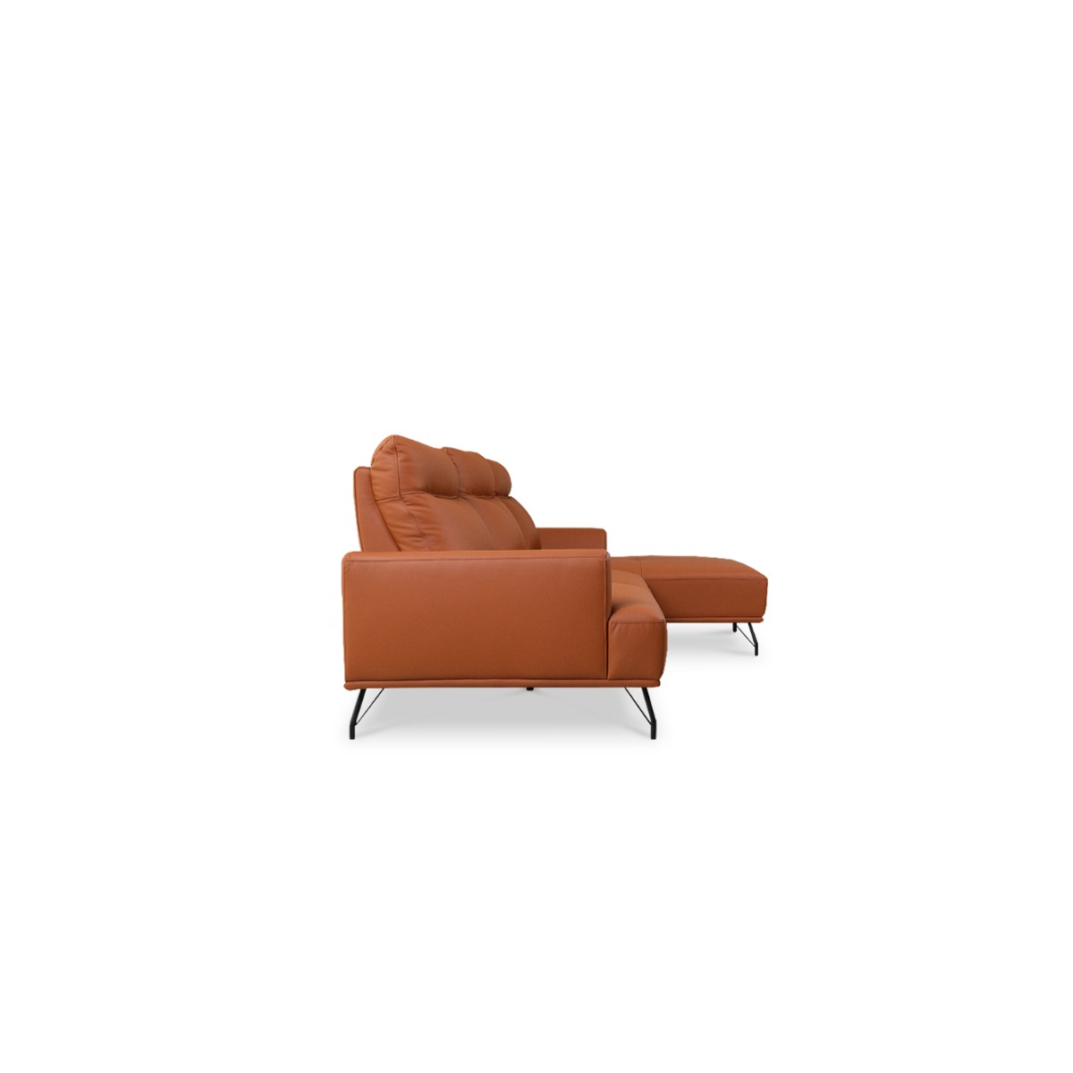 Maila Leather Left Sectional Sofa With Adjustable Back