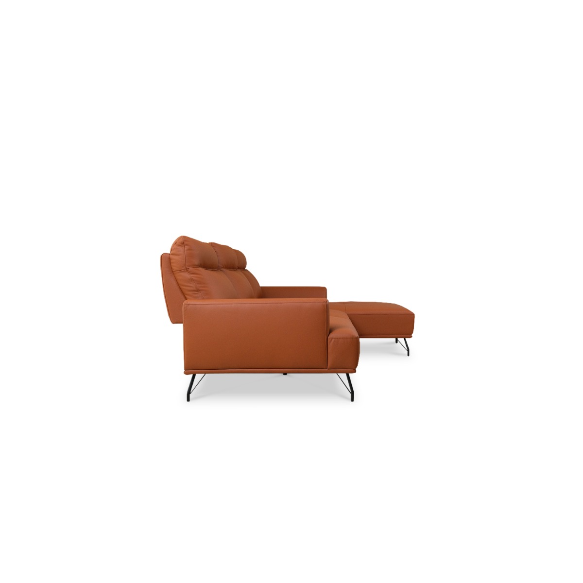 Maila Leather Right Sectional Sofa With Adjustable Back