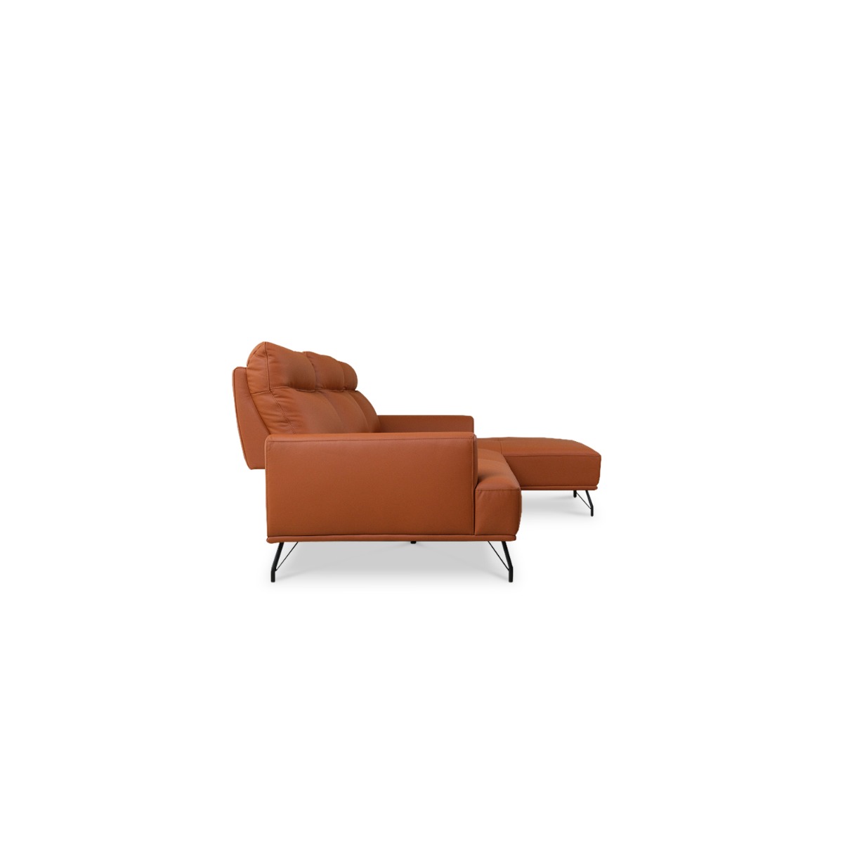 Maila Leather Left Sectional Sofa With Adjustable Back