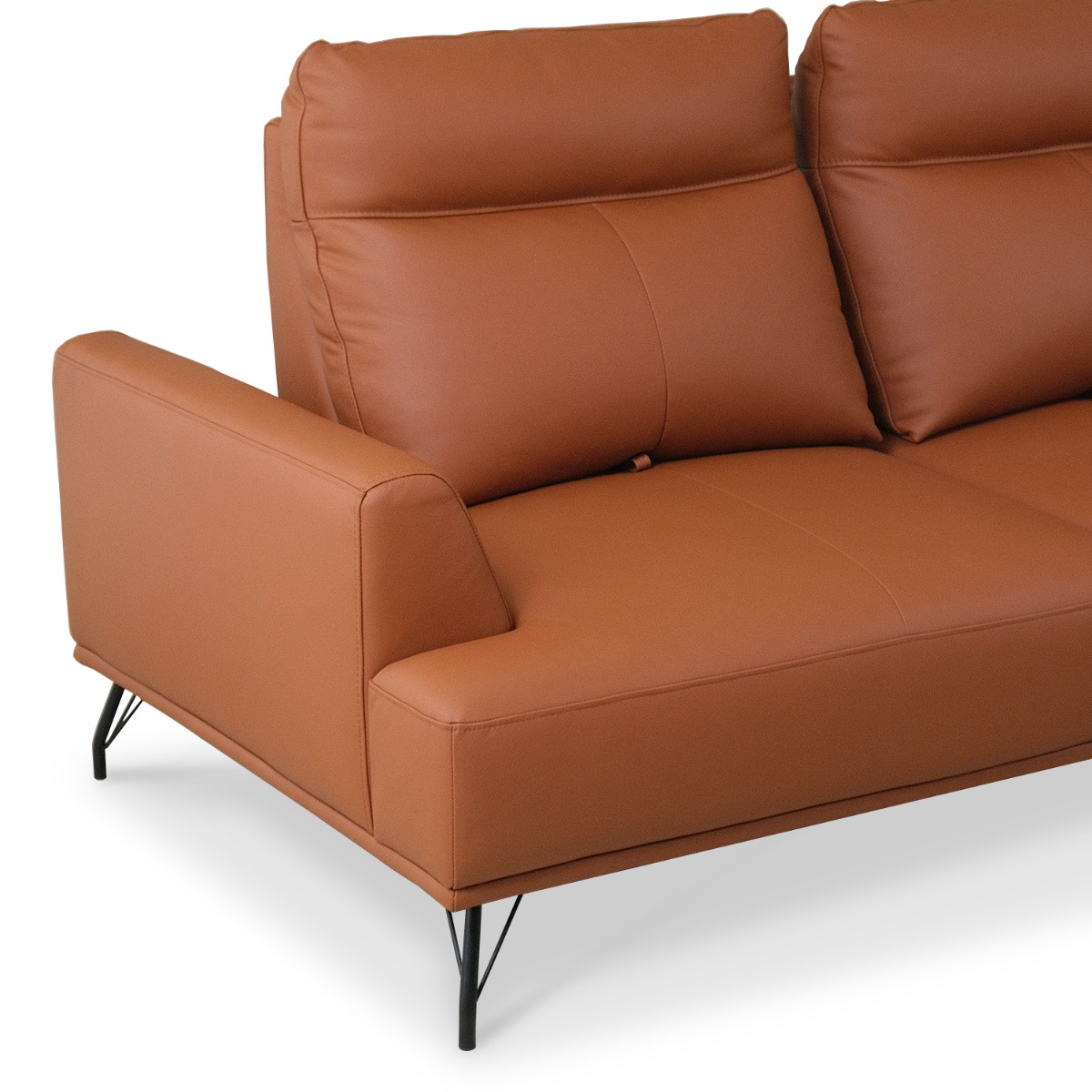 Maila Leather Left Sectional Sofa With Adjustable Back