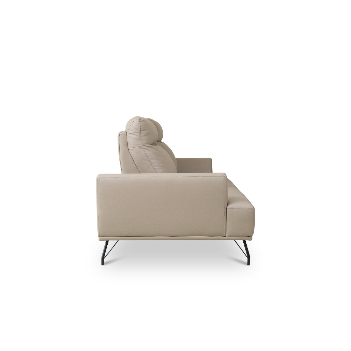 Maila Leather 3 Seater Sofa With Adjustable Back