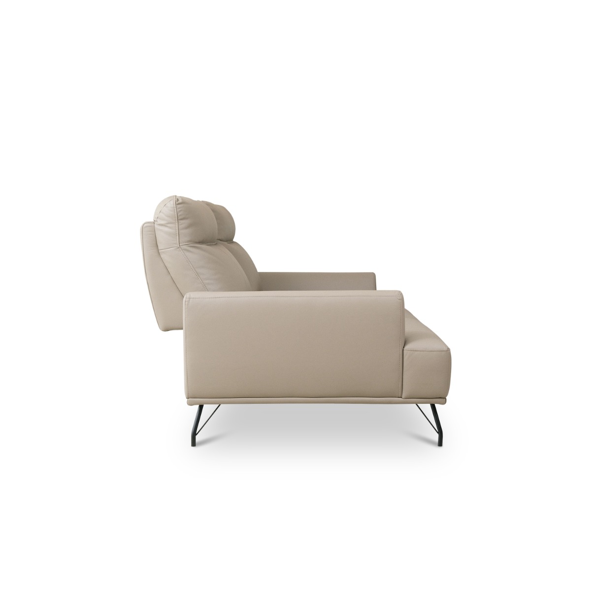 Maila Leather 3 Seater Sofa With Adjustable Back