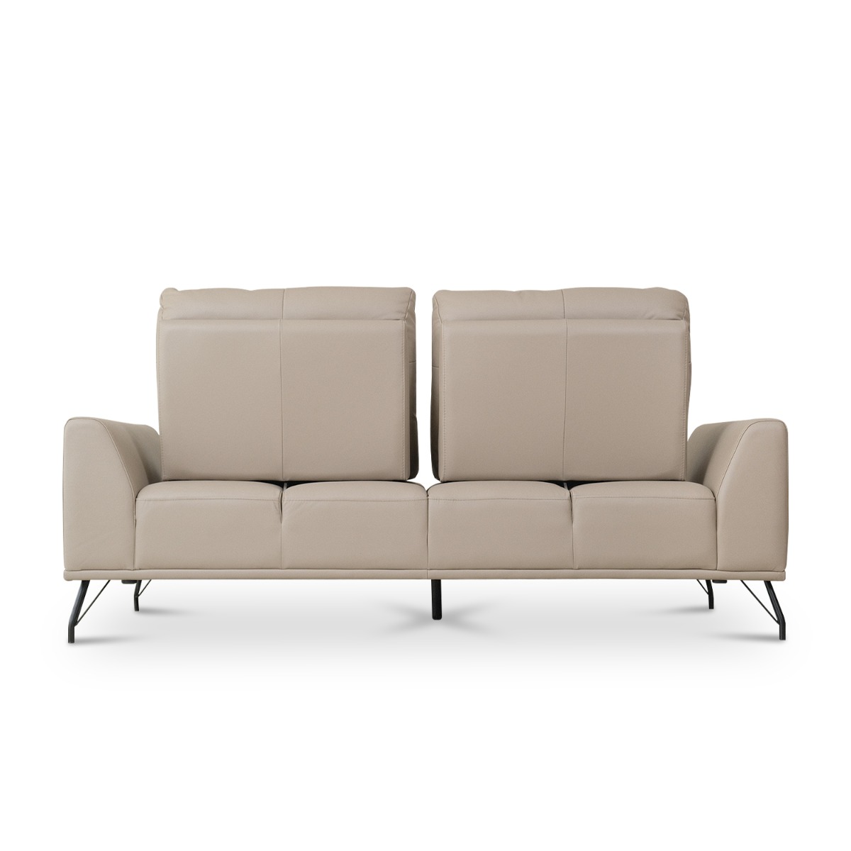 Maila Leather 3 Seater Sofa With Adjustable Back