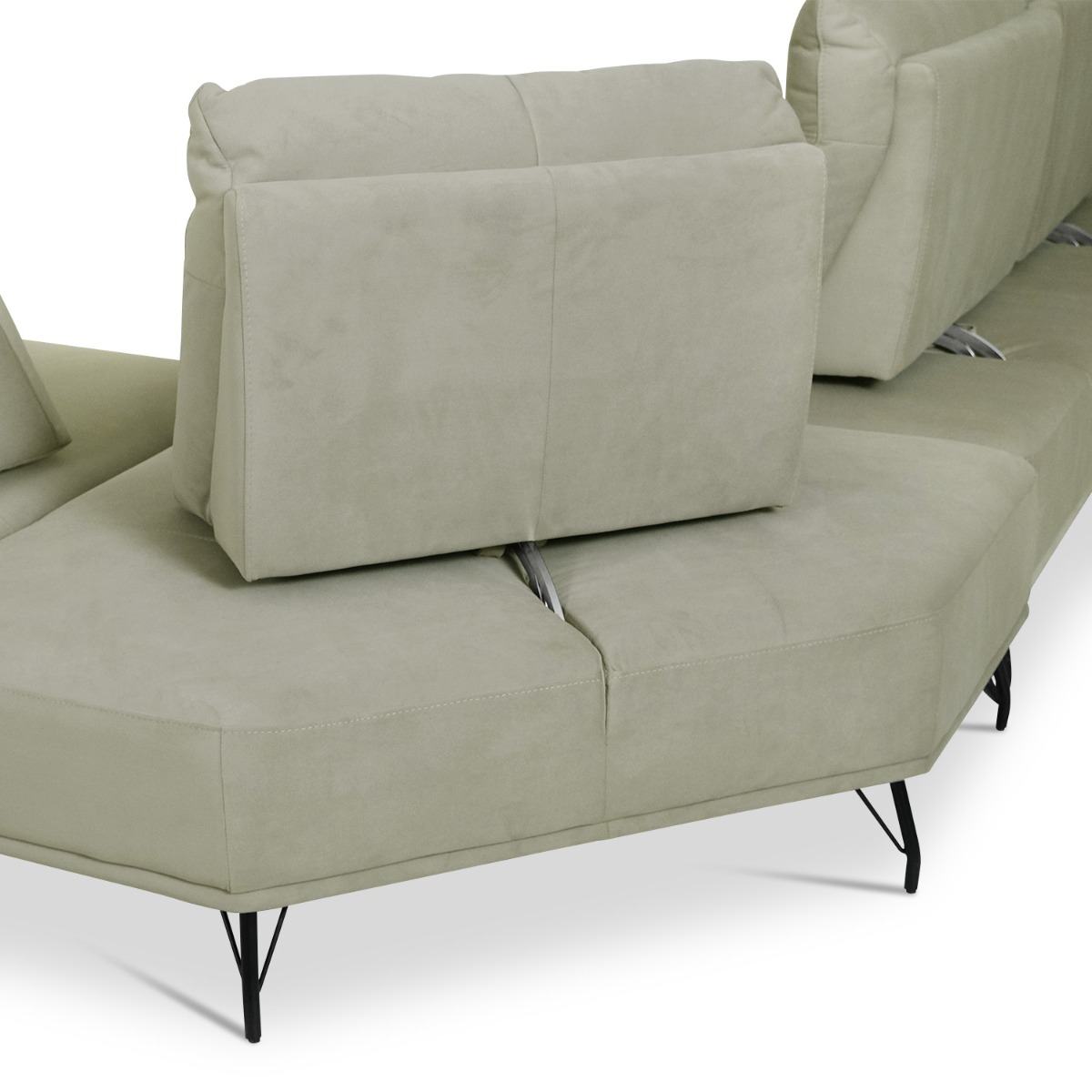 Maila Wide Corner Sofa With Adjustable Back