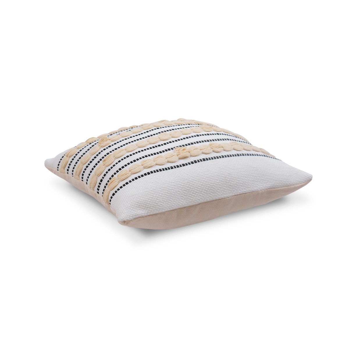 Miel White Beige Embroidered Cushion 45x45