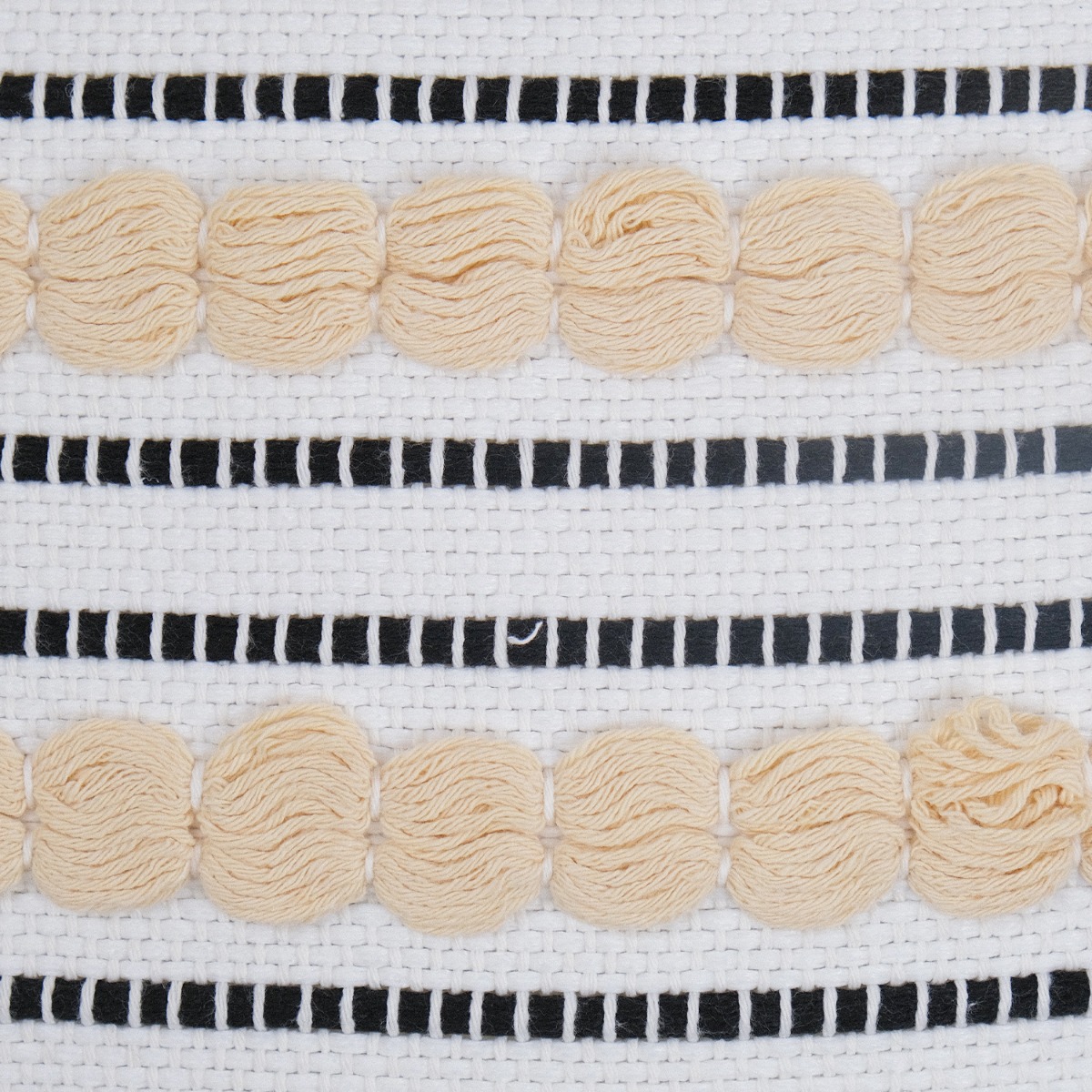 Miel White Beige Embroidered Cushion 45x45