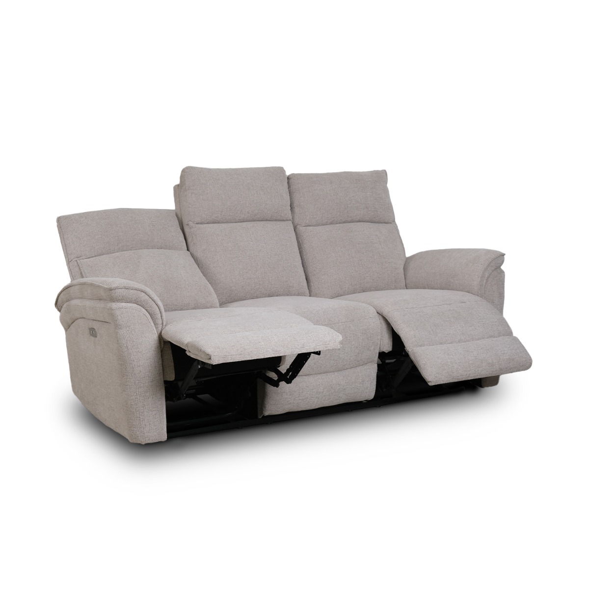 Millie Light Grey 3 Seater Power Reclining Sofa