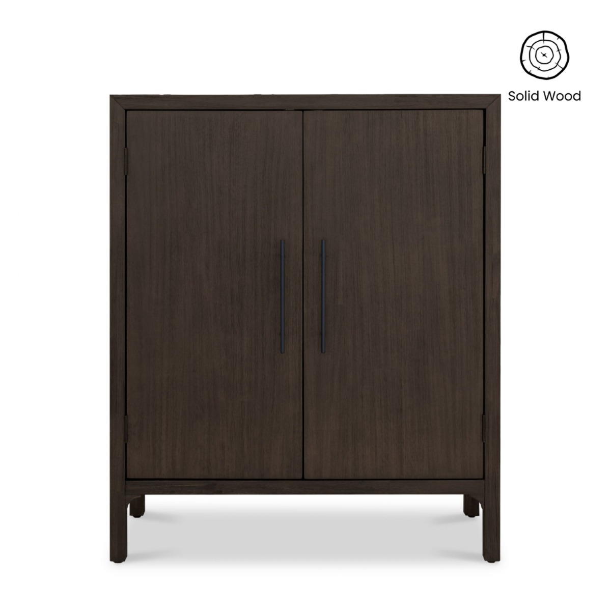 Ming Coffee Brown 2 Doors Cabinet