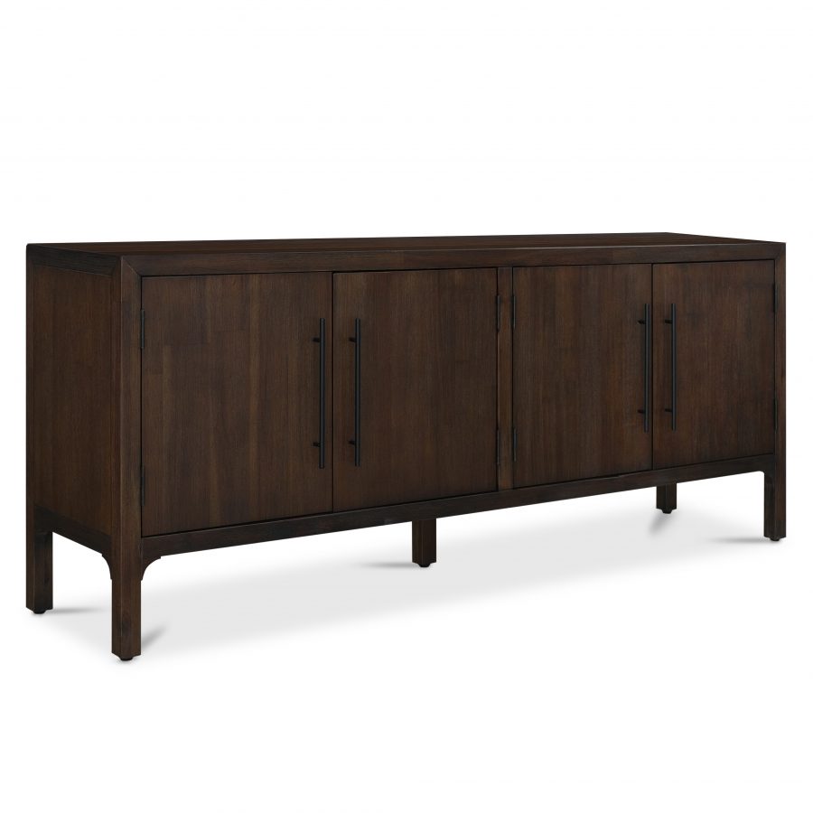Ming Coffee Brown 4 Doors Sideboard