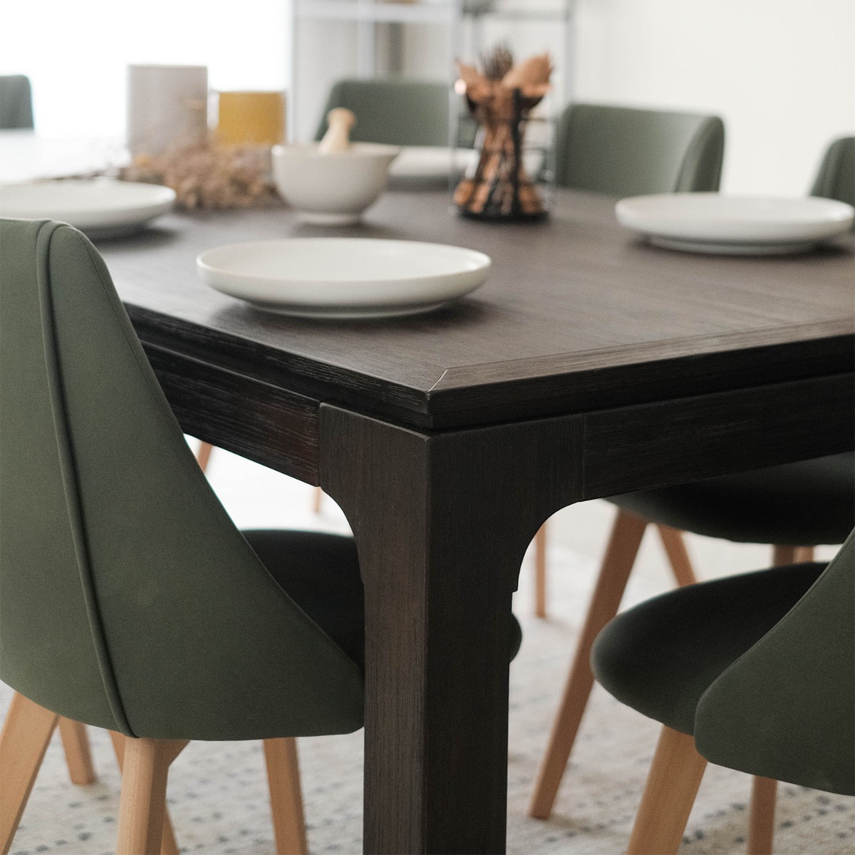 Ming Coffee Brown Dining Table 220cm