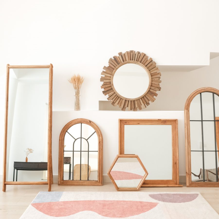 Reclaimed Wood Standing Mirror