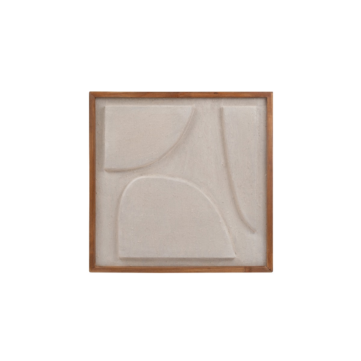 Modern Rustic Wall Art 62x62cm - White