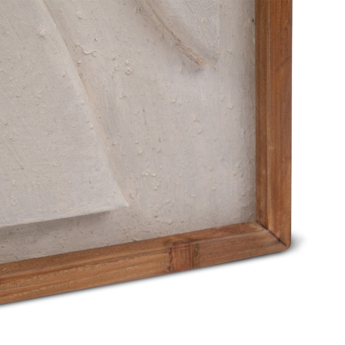 Modern Rustic Wall Art 62x62cm - White