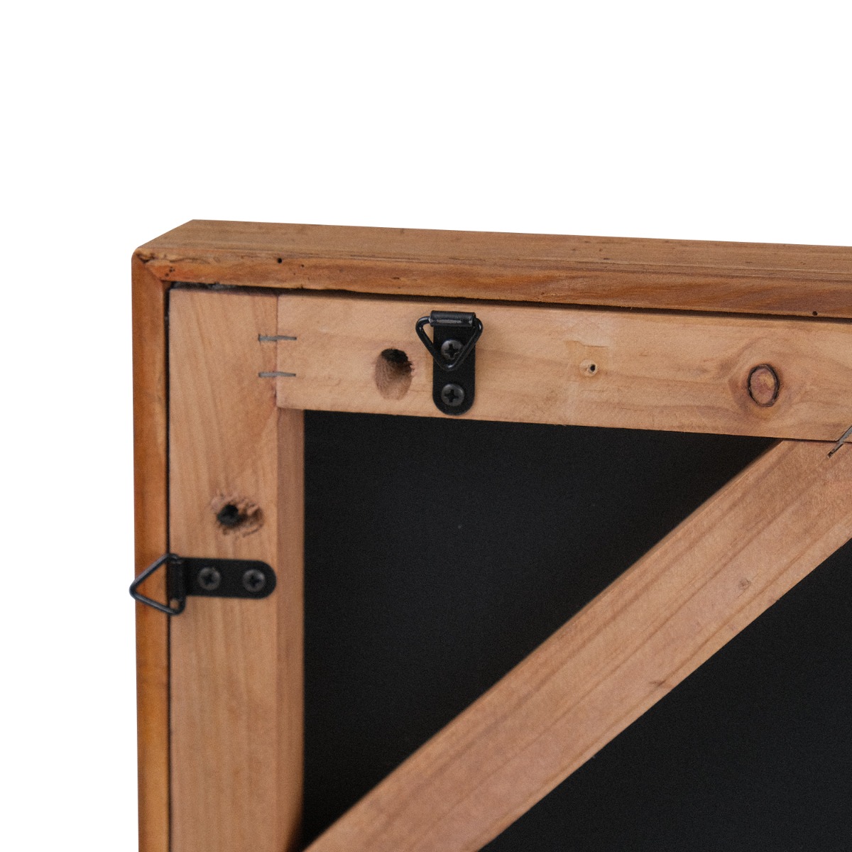 Modern Rustic Wall Art 62x82cm - Black
