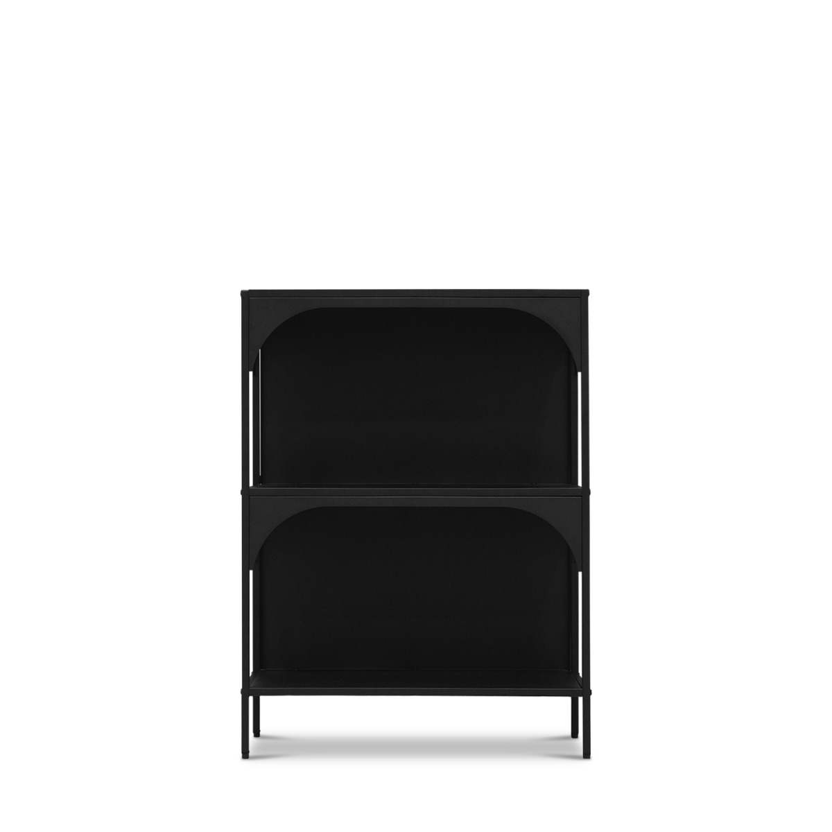 Morocco Matt Black Low Shelf