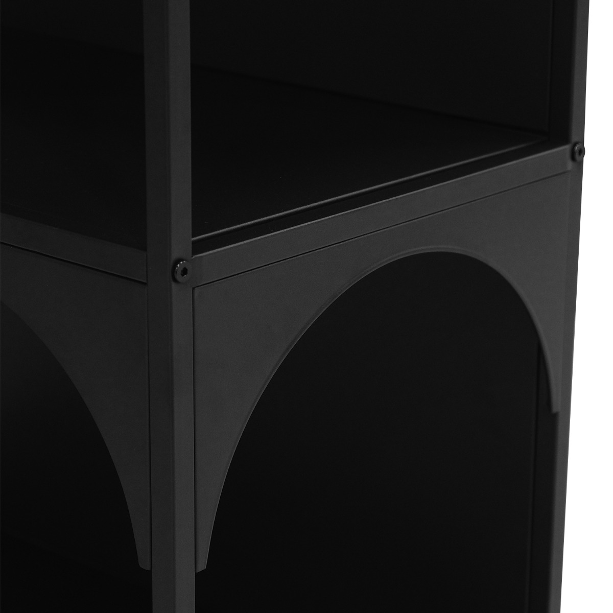 Morocco Matt Black Low Shelf