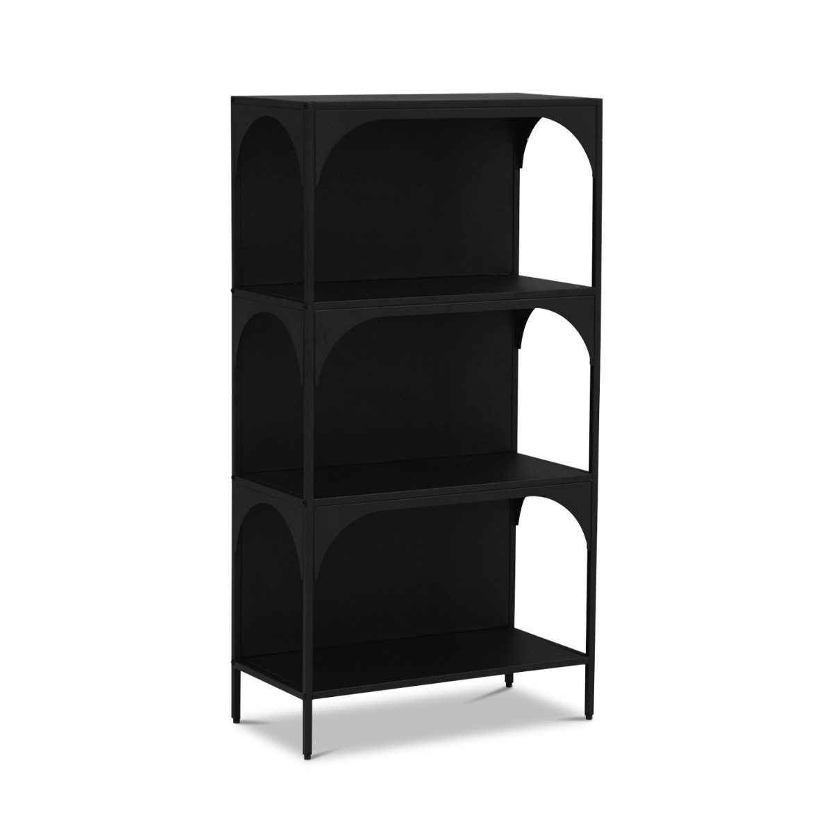 Morocco Matt Black Tall Shelf