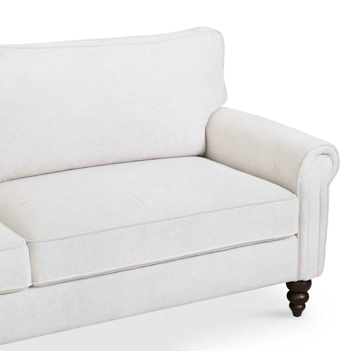 Naomi Chiffon Beige 3 Seater Sofa