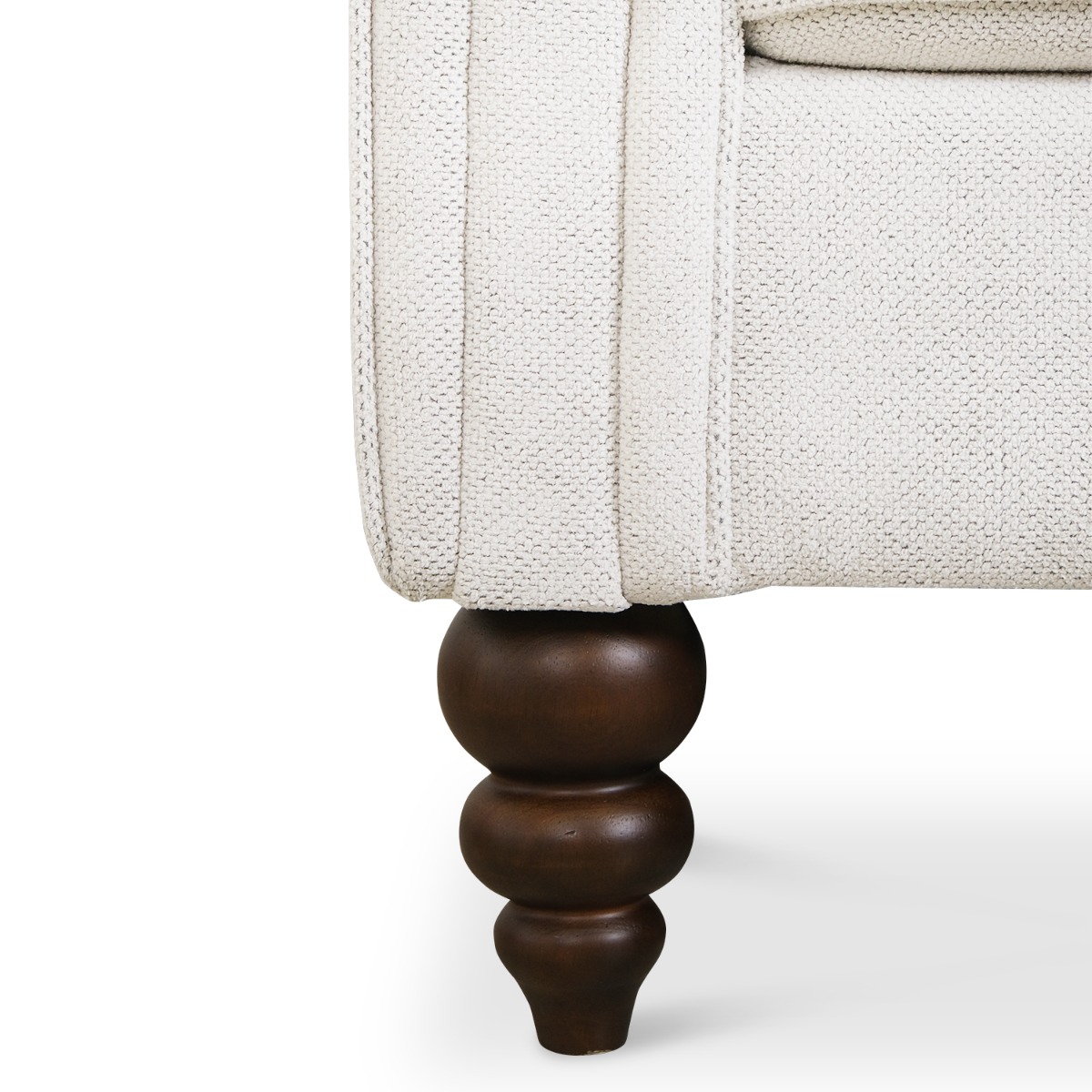 Naomi Chiffon Beige 3 Seater Sofa