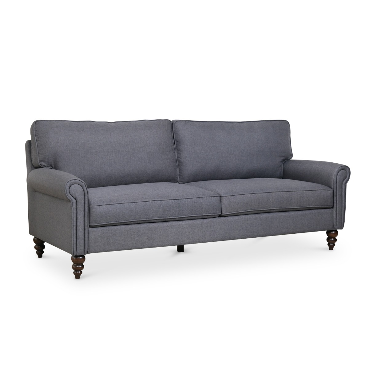 Naomi Pebble Grey 3 Seater Sofa