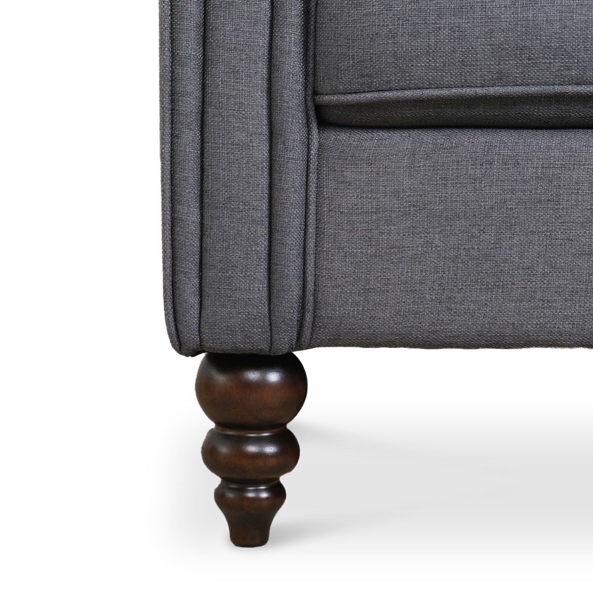 Naomi Pebble Grey 3 Seater Sofa