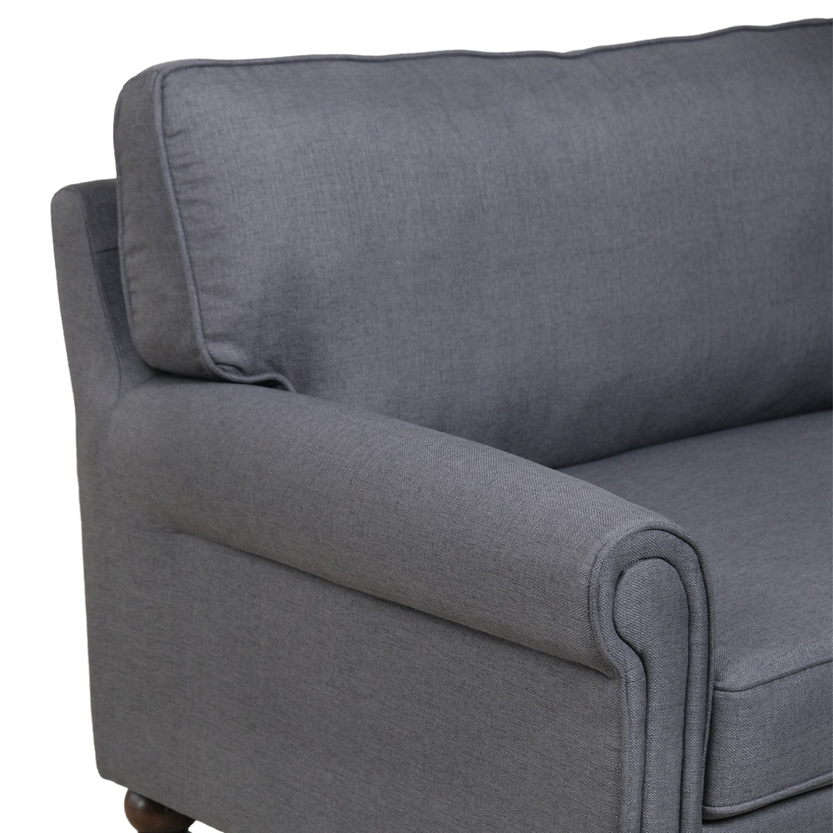 Naomi Pebble Grey 3 Seater Sofa