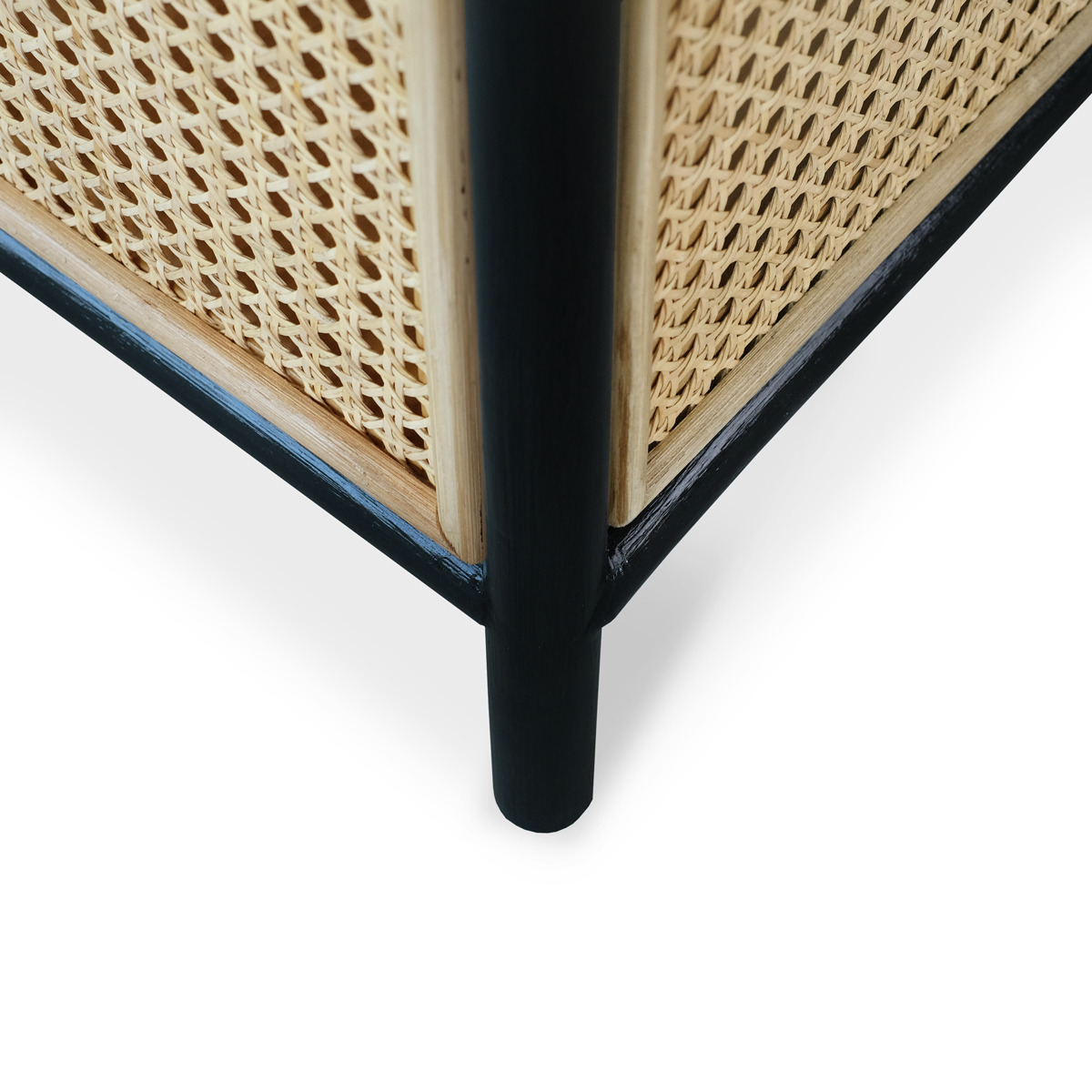 Sasha Petite Rattan Cabinet Ebony