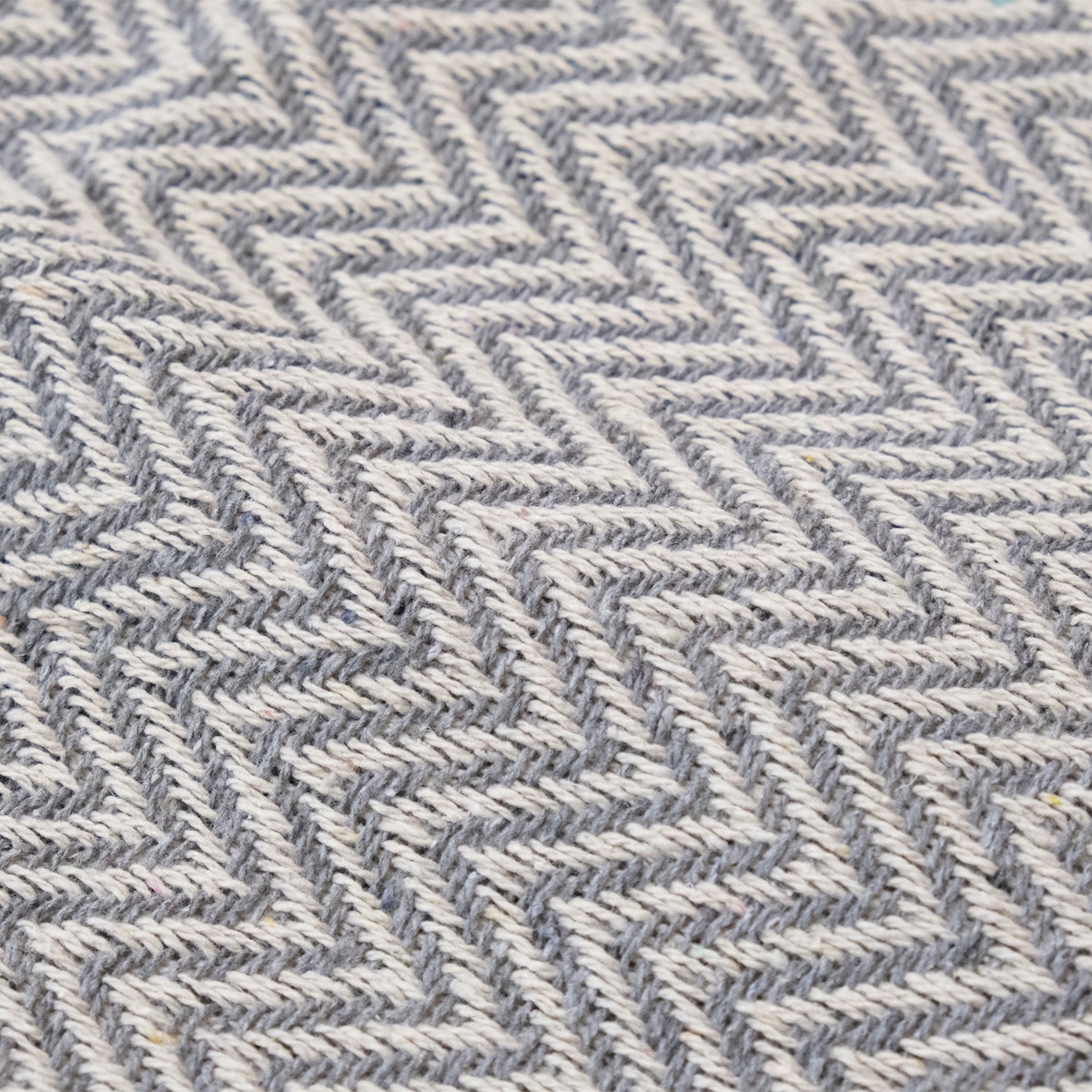 Nina Grey Cotton Throw 125x150