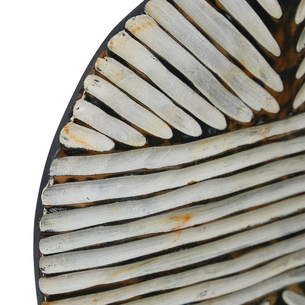 Otis Teak Black & Whitewashed Art Stand