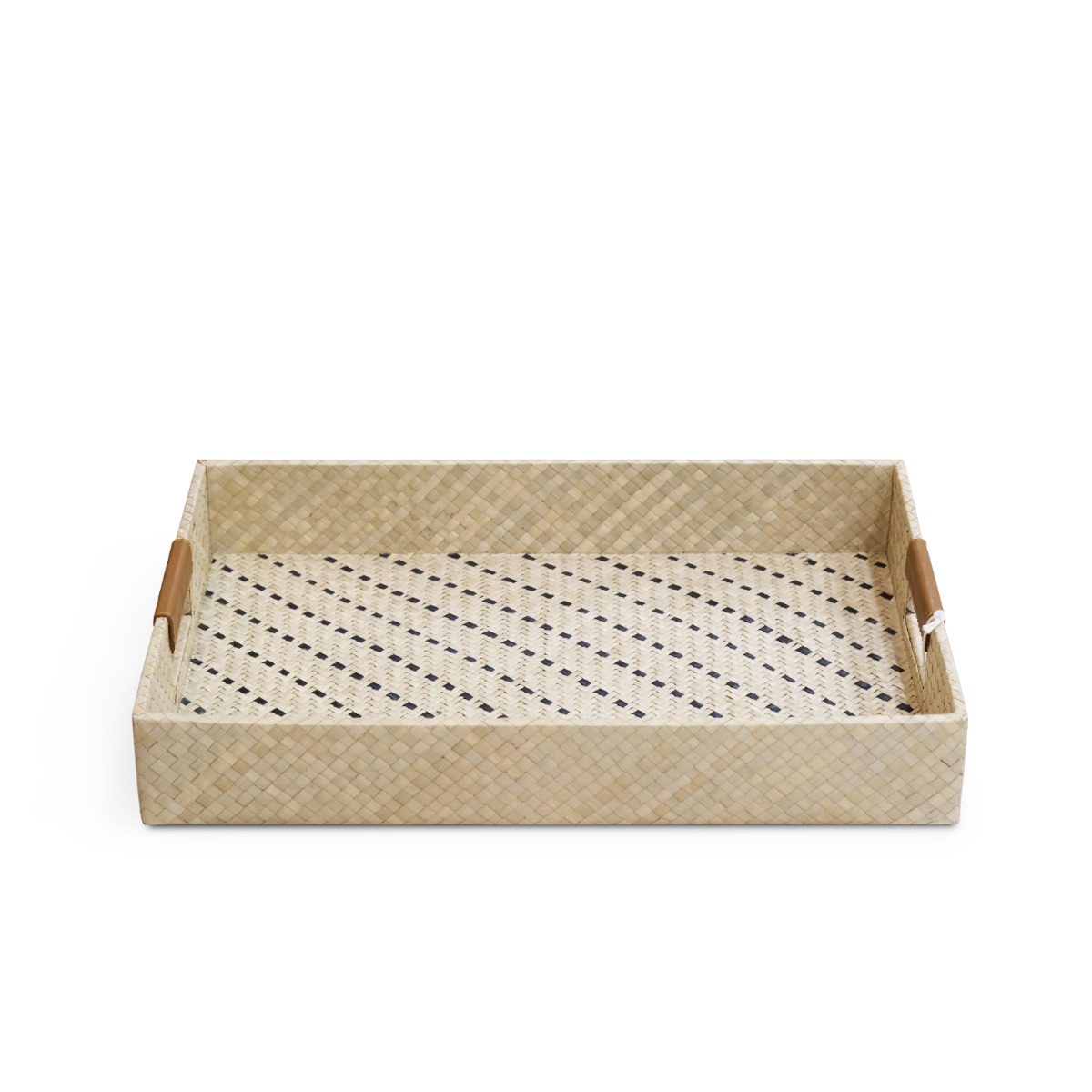 Pandu Stripes Pandanus Rectangle Tray - Medium