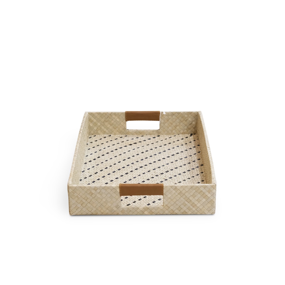 Pandu Stripes Pandanus Rectangle Tray - Medium