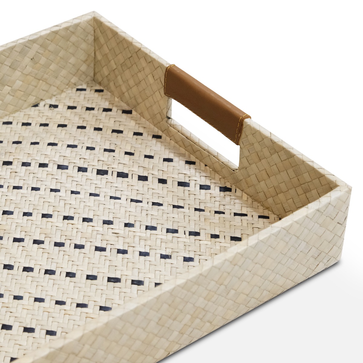 Pandu Stripes Pandanus Rectangle Tray - Medium