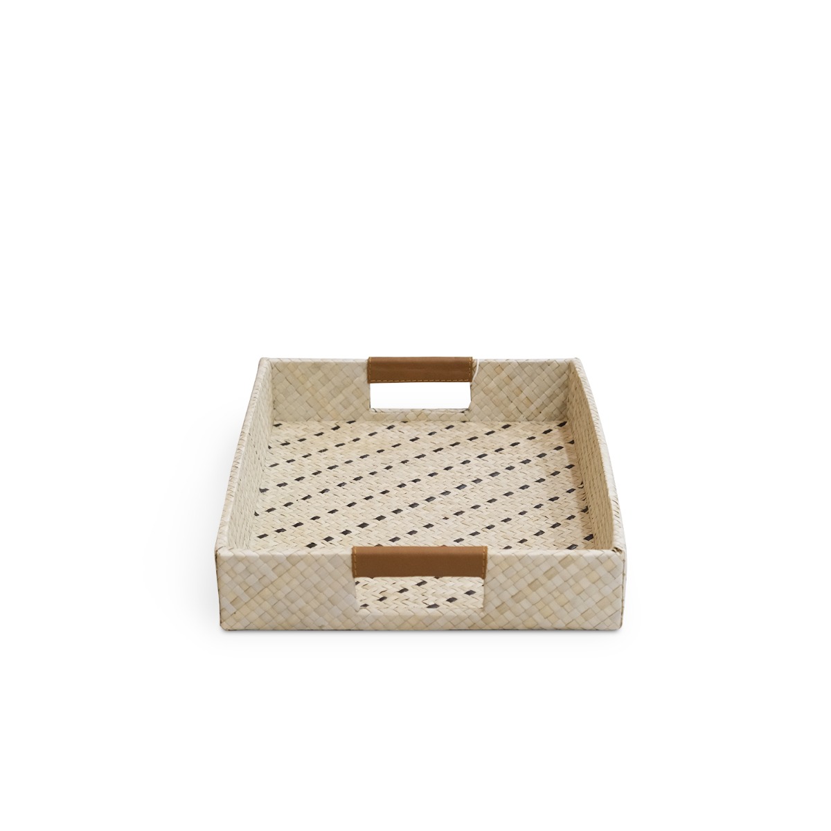 Pandu Stripes Pandanus Rectangle Tray - Small