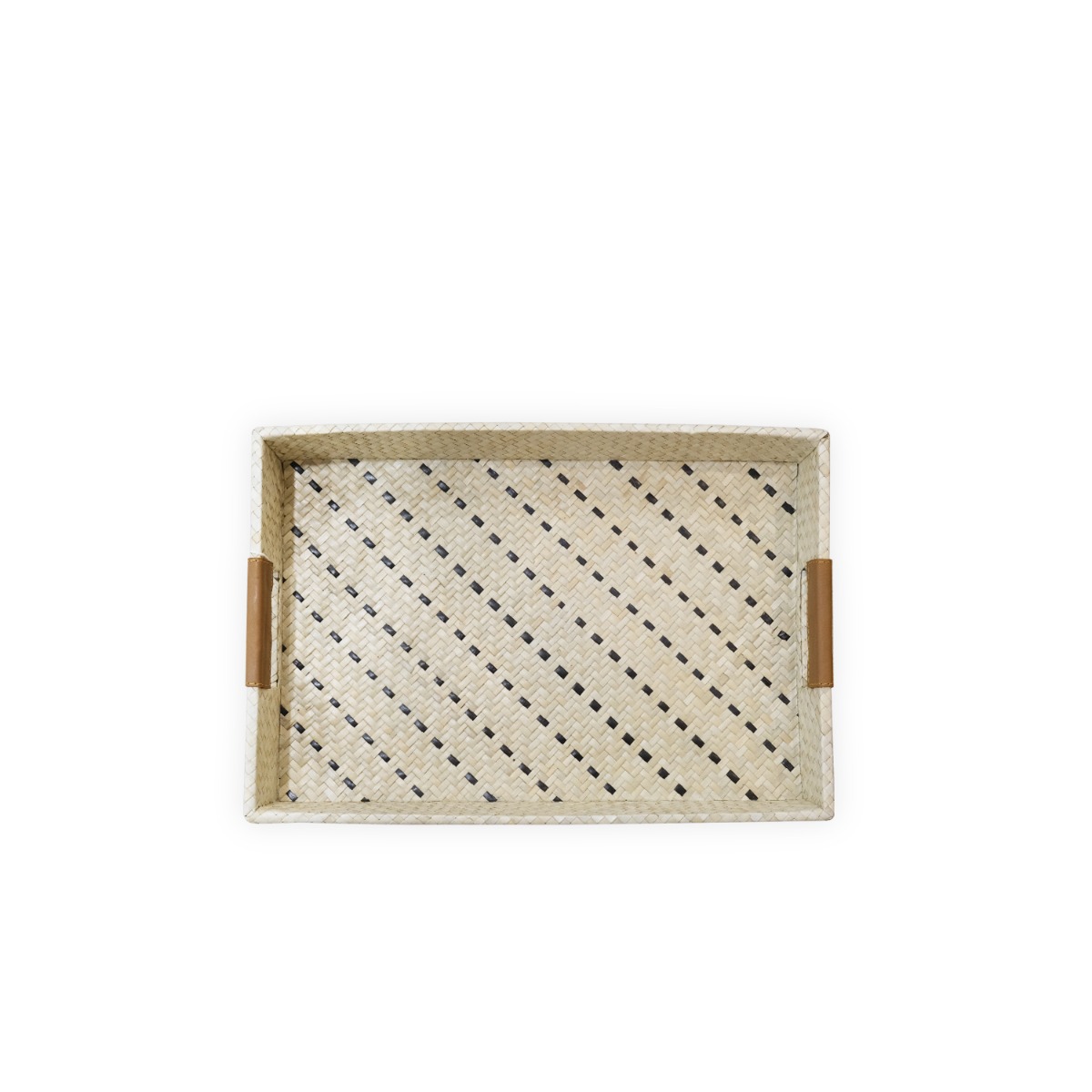 Pandu Stripes Pandanus Rectangle Tray - Small