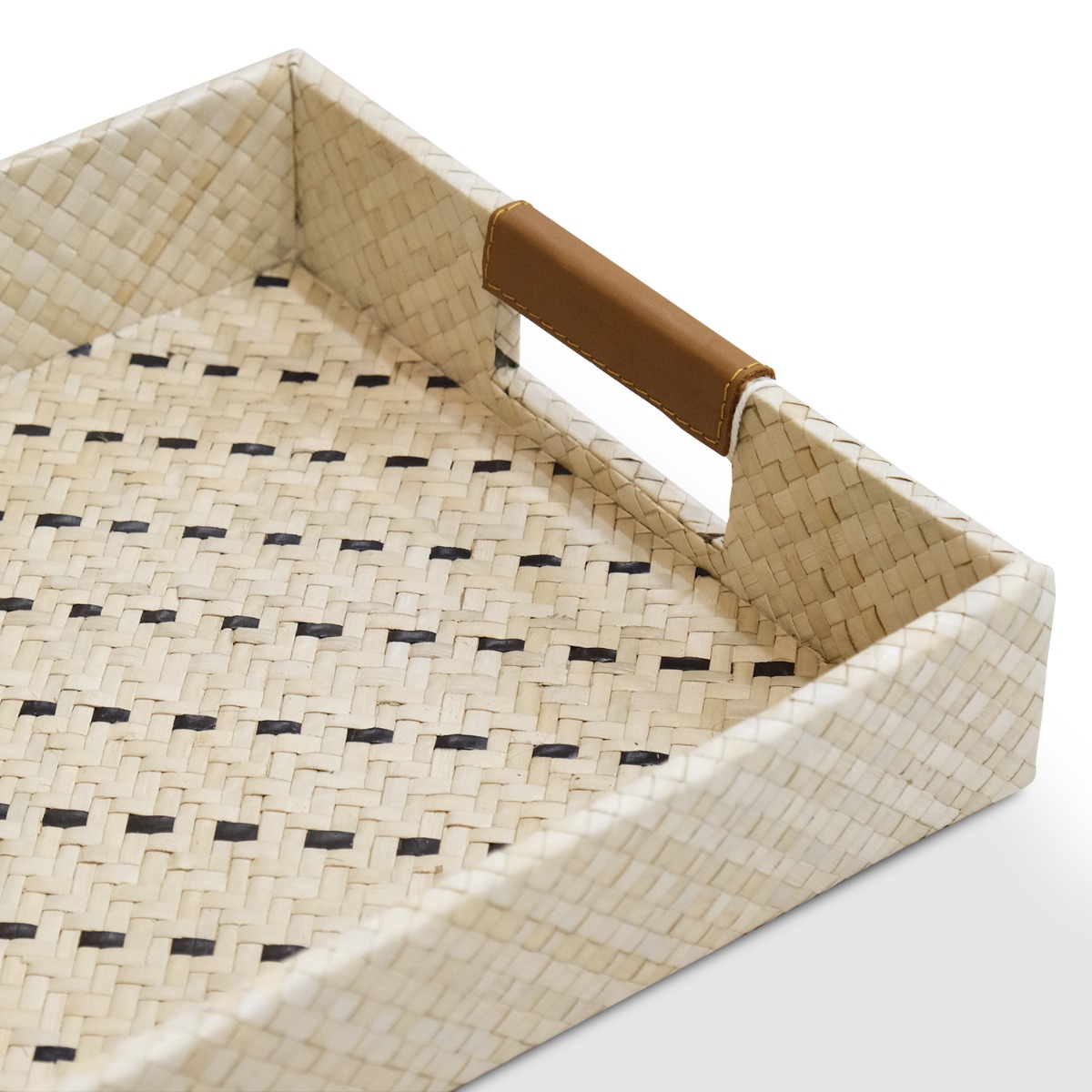 Pandu Stripes Pandanus Rectangle Tray - Small