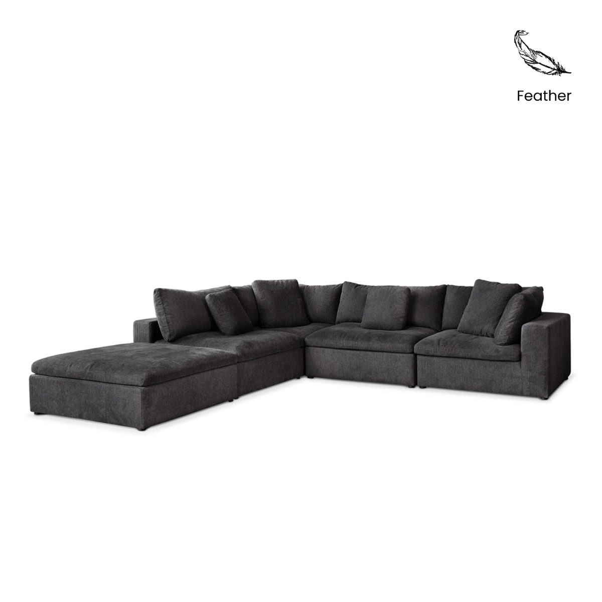 Patrice Luxe Extra Wide Sofa with Ottoman
