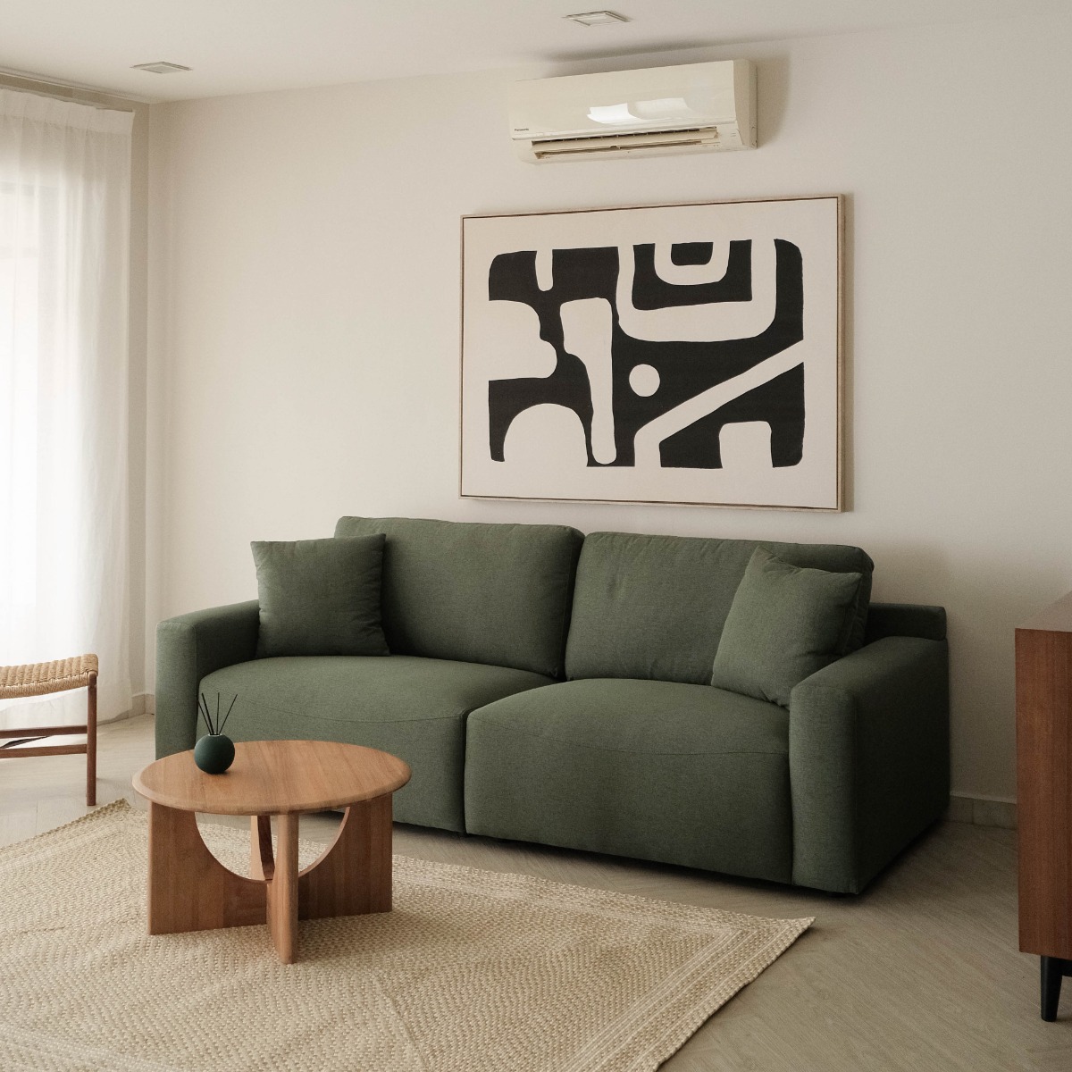 Leif Forest Green 4 Seater Sofa