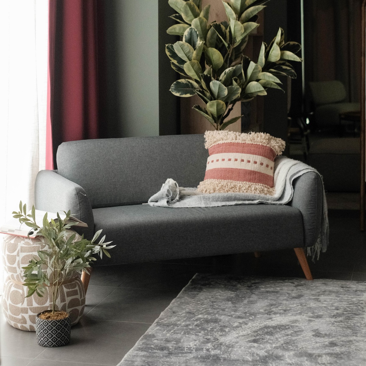Paige Pebble Grey Sofa