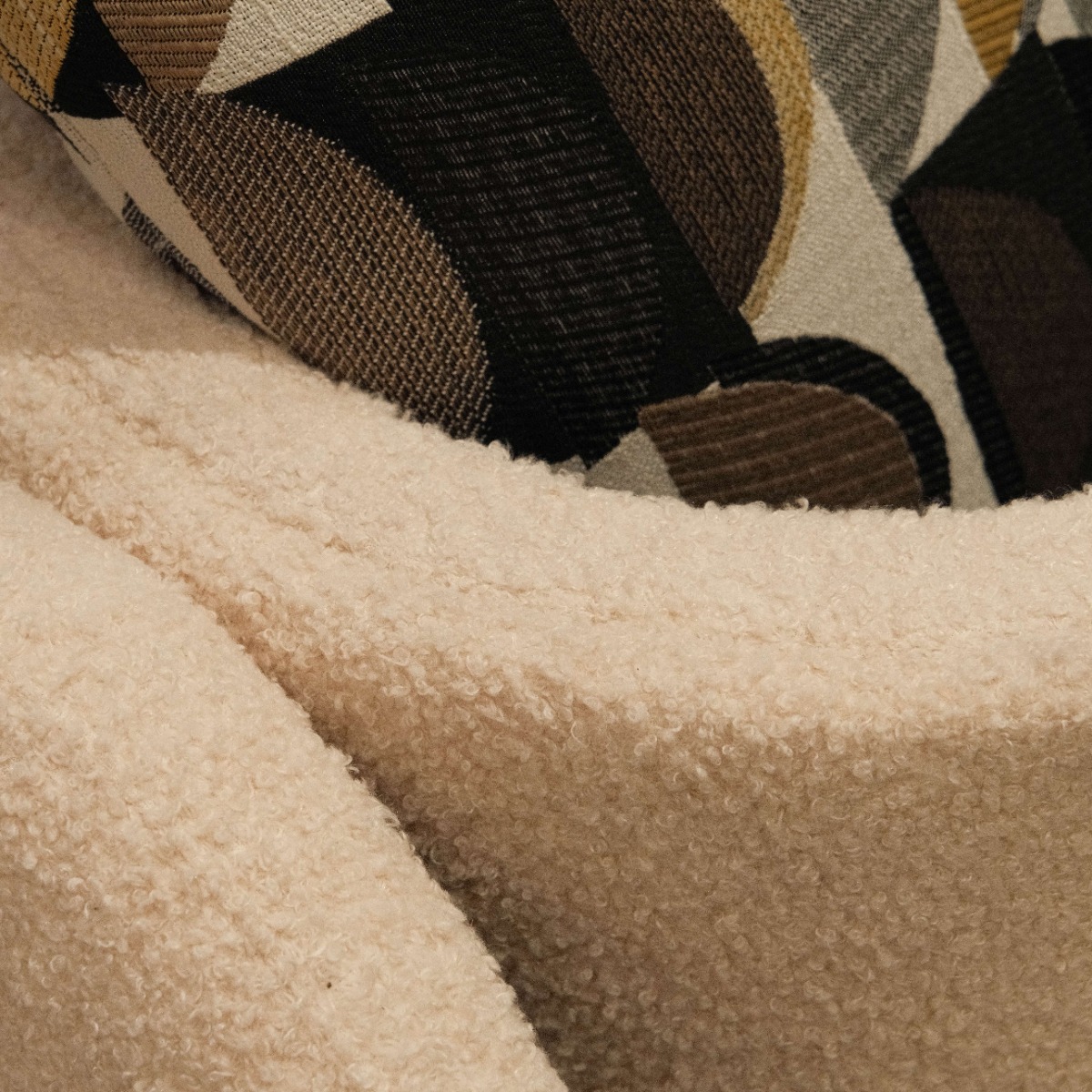 Pluto Teddy Light Beige Storage Stool