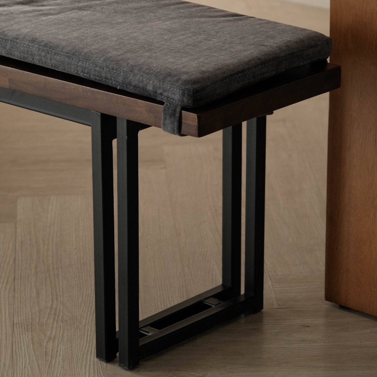 Veda Dark Grey Bench Cushion 190cm