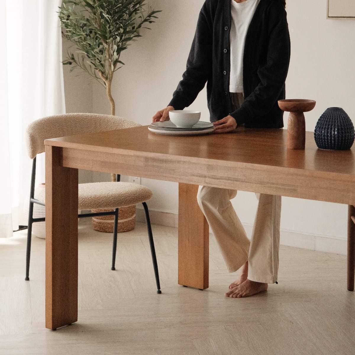 Brent Blonde Oak Dining Table 210cm
