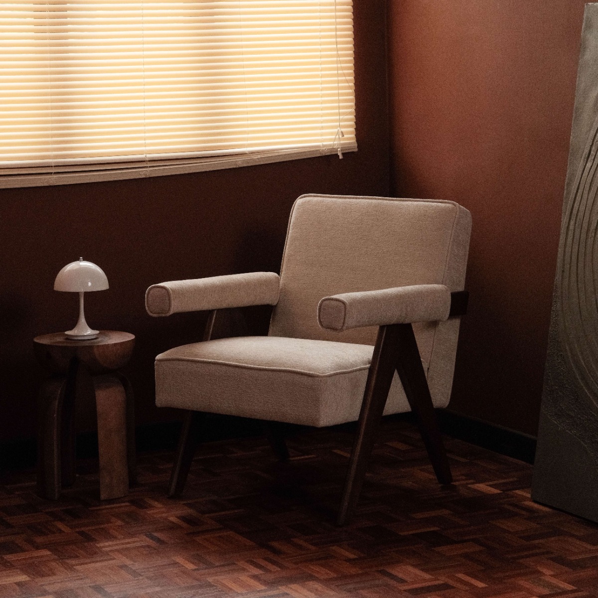 Joelle Light Beige Lounge Chair