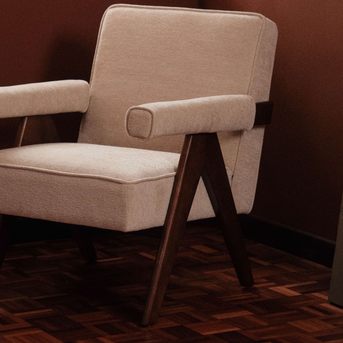 Joelle Light Beige Lounge Chair