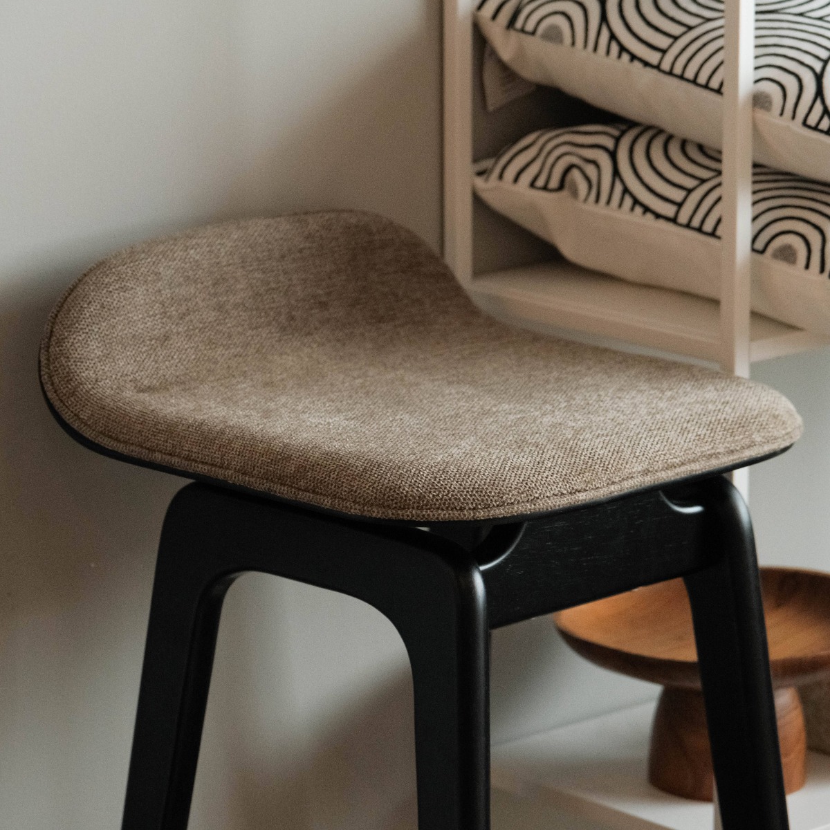 Daryl Ebony Bar Stool - Saddle Brown