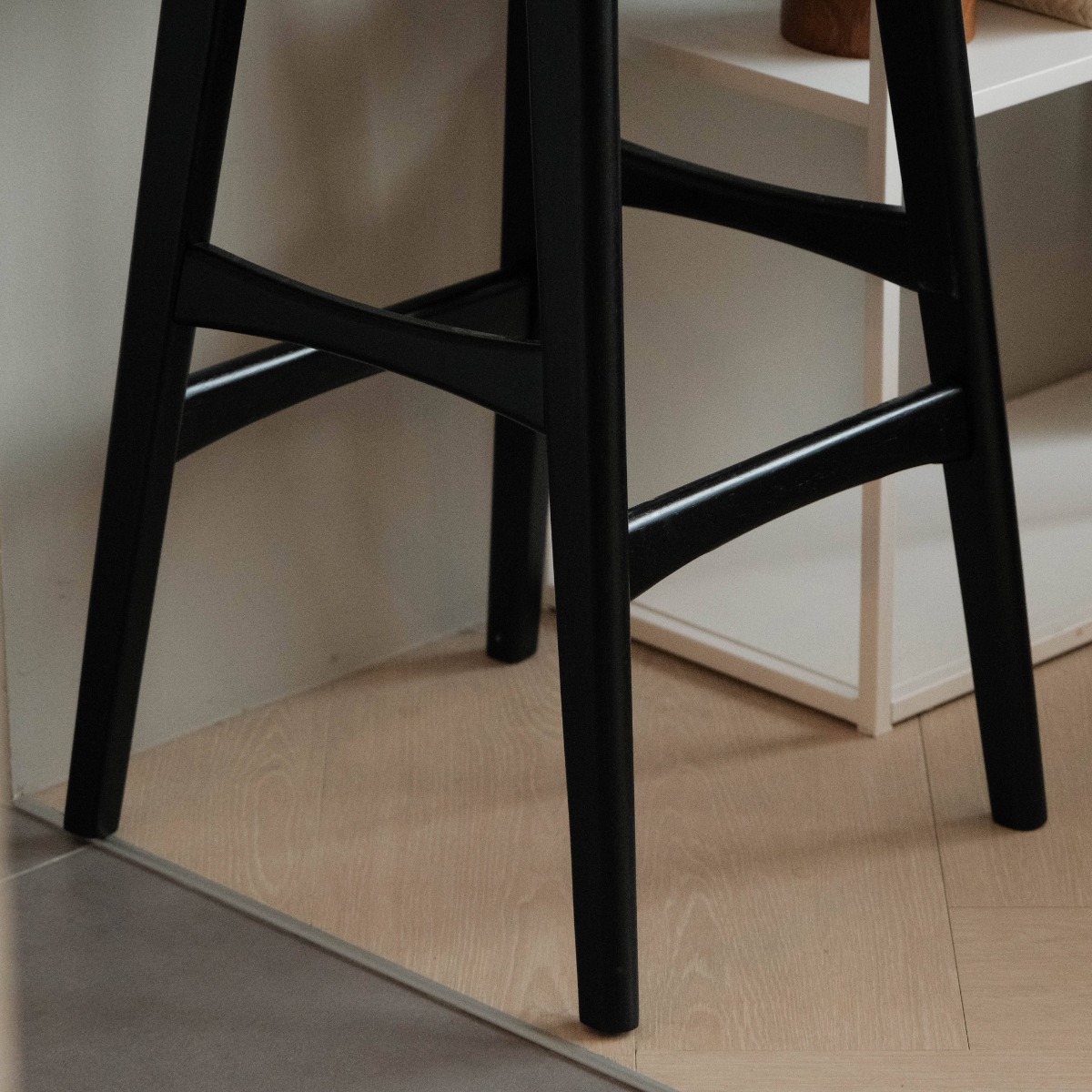 Daryl Ebony Bar Stool - Saddle Brown