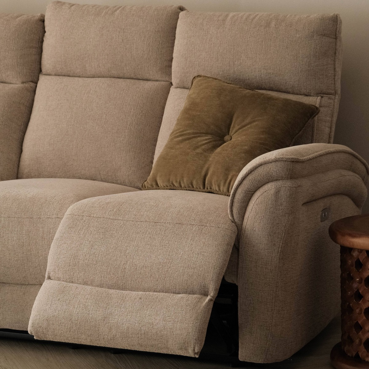 Millie Light Grey 3 Seater Power Reclining Sofa